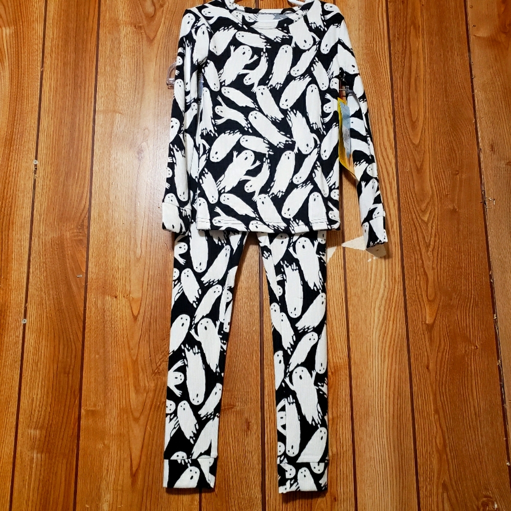 Black & White Ghost PJ Set Unisex Size 6 Very Soft Knit New Cat & Jack